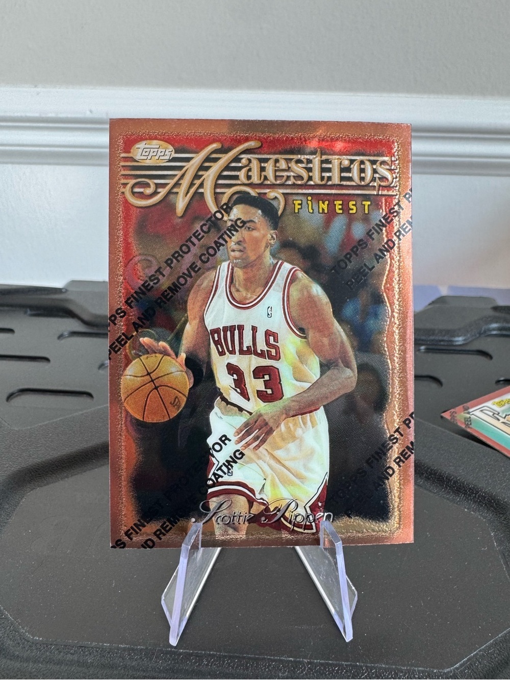 1996 Scottie Pippen Topps Finest Maestros with protective seal. #chicagobulls